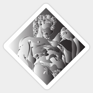 Michelangelo's David Chrome Sticker